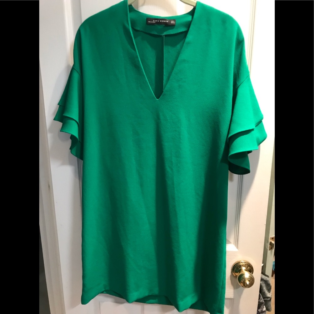 Zara Flutter Sleeve Dress